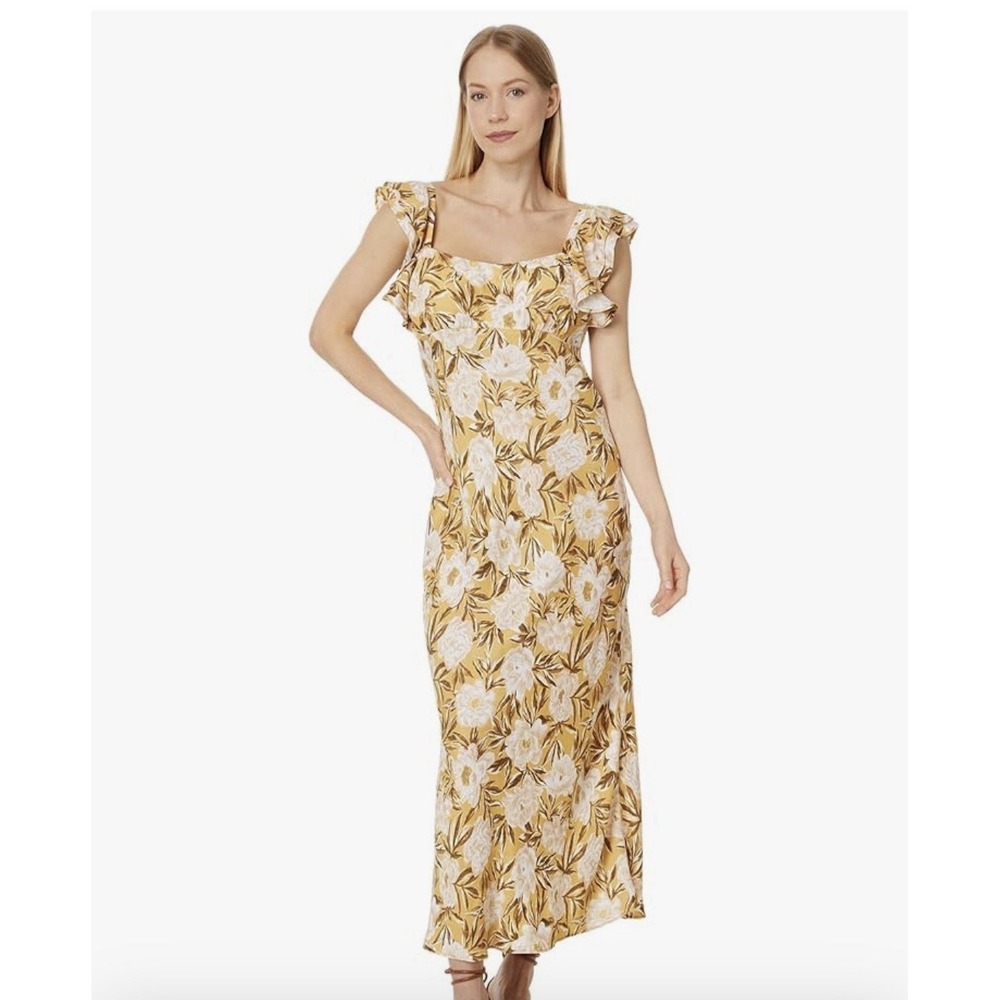 Madewell Women's Size 4 Angelina Floral Chamomile Tea Slip Maxi Dress NEW